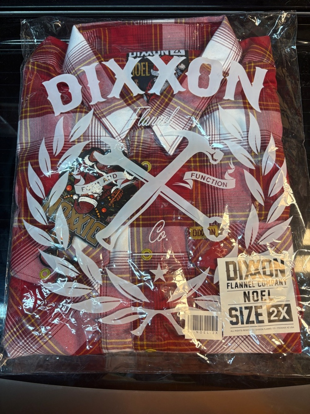 DIXXON Noel XXl Red Plaid Flannel Button-Down Shirt